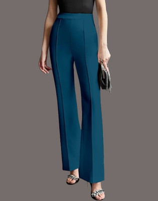 HouseOfCommon Regular Fit Women Blue Trousers