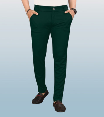 Lewit Regular Fit Men Green Trousers