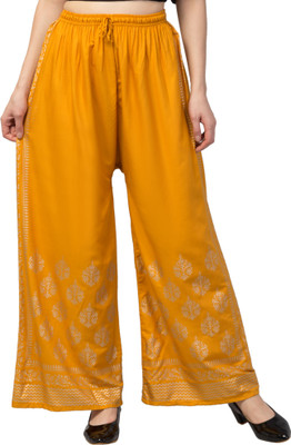 Aceola Flared Women Yellow Trousers