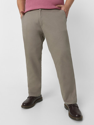 Urbano Plus Regular Fit Men Grey Trousers