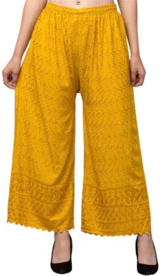 Ghenzcraft Loose Fit Women Yellow Trousers