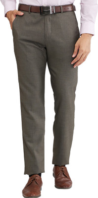 Raymond Slim Fit Men Brown Trousers
