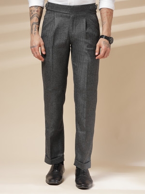 italianvega Regular Fit Men Grey Trousers