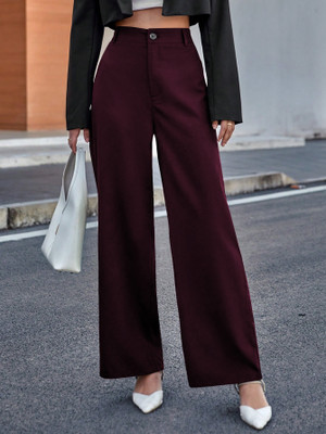 METRONAUT Relaxed Women Purple Trousers