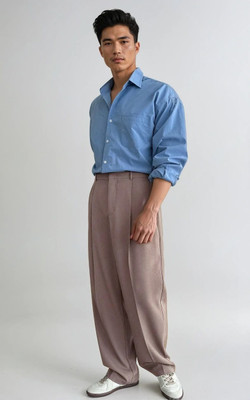 KOTTY Relaxed Men Pink Trousers