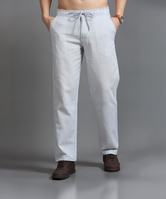 CAZZBA Relaxed Men White Trousers