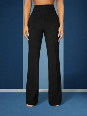 Anitafashion Loose Fit Women Black Trousers