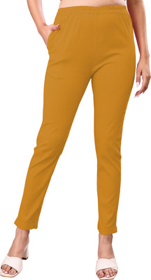 NEXSUS APPARELS Yellow Jegging(Solid)