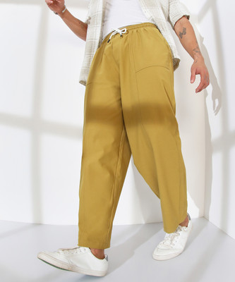 CAMPUS SUTRA Regular Fit Men Yellow Trousers