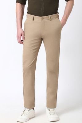 PETER ENGLAND Slim Fit Men Beige Trousers