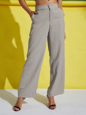 Aahwan Relaxed Women Grey Trousers