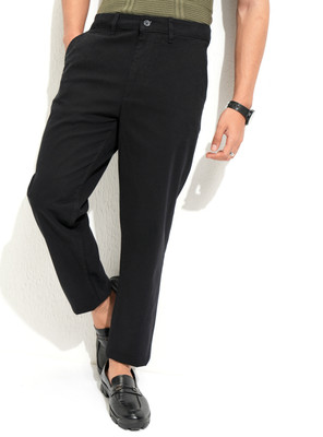 HIGHLANDER Regular Fit Men Black Trousers