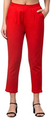 AlkaCreation Regular Fit Women Red Trousers