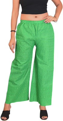 HouseOfCommon Relaxed Women Green Trousers