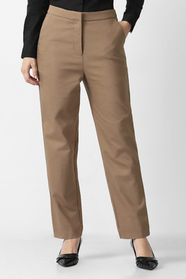 VAN HEUSEN Slim Fit Women Brown Trousers