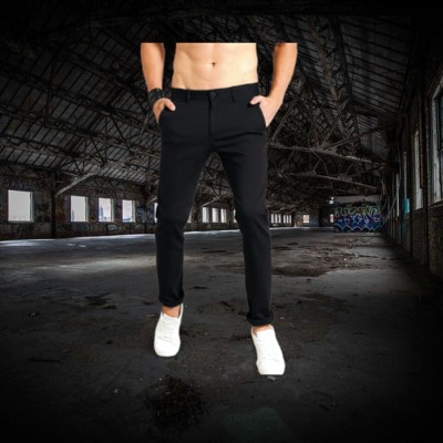 AD & AV Regular Fit Men Black Trousers