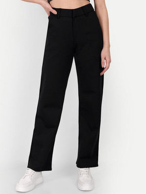 NEXT ONE Loose Fit Women Black Trousers