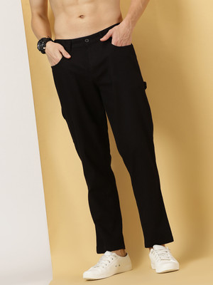 THOMAS SCOTT Regular Fit Men Black Trousers