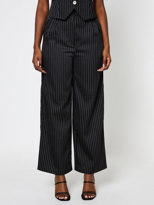 DOROTHY PERKINS Regular Fit Women Black Trousers