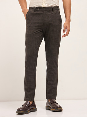 THE BEAR HOUSE Slim Fit Men Brown Trousers