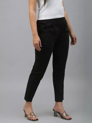 shoecom Regular Fit Women Black Trousers