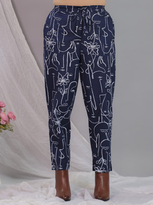 Aramya Comfort Fit Women Blue Trousers
