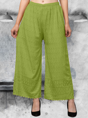FamBee Relaxed Women Light Green Trousers
