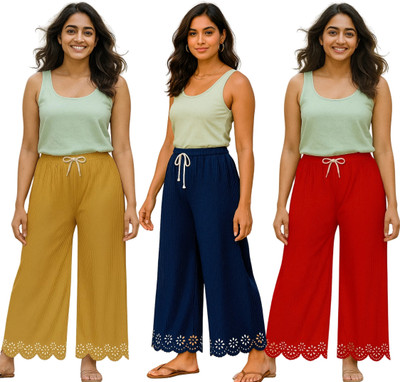 Coolzy Creation Straight Fit Women Multicolor Trousers