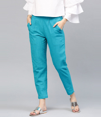 SVK Etail Regular Fit Women Blue Trousers
