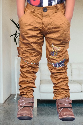 AD & AV Regular Fit Boys Gold Trousers