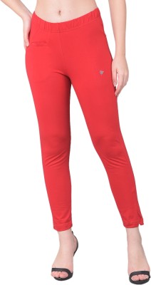 Comfort Lady Regular Fit Women Red Trousers