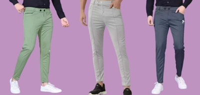 JSGARMENT Regular Fit Men Multicolor Trousers