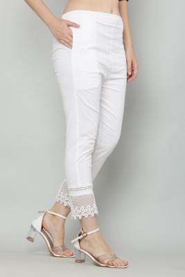 Aasma Creatives Regular Fit Women White Trousers