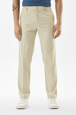 Snitch Slim Fit Men Beige Trousers