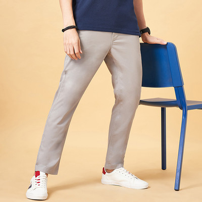 Byford by Pantaloons Slim Fit Men Grey Trousers