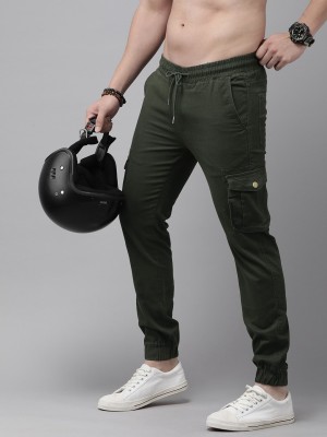 Roadster Regular Fit Men Green Trousers