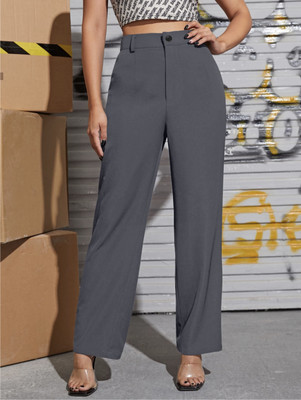 kronmenien Regular Fit Women Grey Trousers