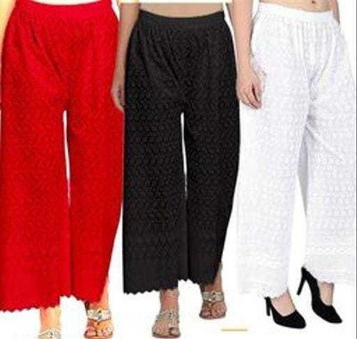 Ani enterprises Relaxed Women Red, Black, White Trousers