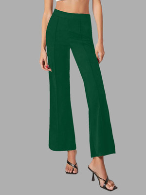Dream Beauty Fashion Regular Fit Women Dark Green Trousers