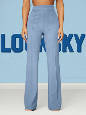 nitafashion Loose Fit Women Light Blue Trousers