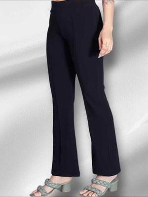 HouseOfCommon Regular Fit Women Dark Blue Trousers