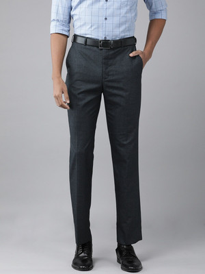 PARK AVENUE Regular Fit Men Black Trousers
