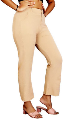 SAMRIDDH ENTERPRISE Regular Fit, Comfort Fit Women Beige Trousers