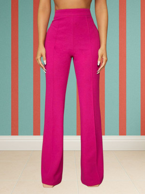 Anitafashion Loose Fit Women Pink Trousers