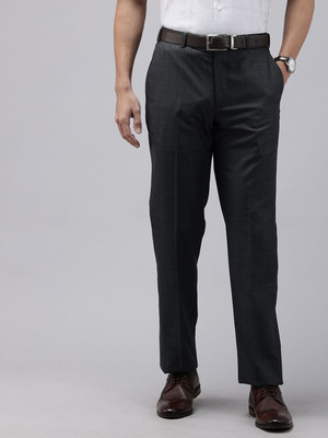 PARK AVENUE Regular Fit Men Grey Trousers