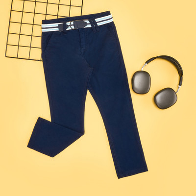 Pantaloons Junior Regular Fit Boys Dark Blue Trousers