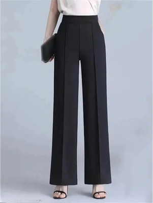 GURFLI Regular Fit Girls Black Trousers