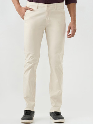 Spykar Regular Fit Men Beige Trousers