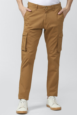 PETER ENGLAND Regular Fit Men Khaki Trousers