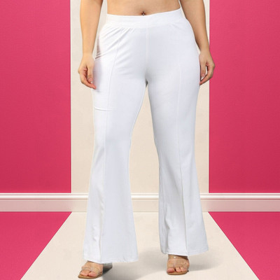 Anitafashion Comfort Fit, Regular Fit Women White Trousers